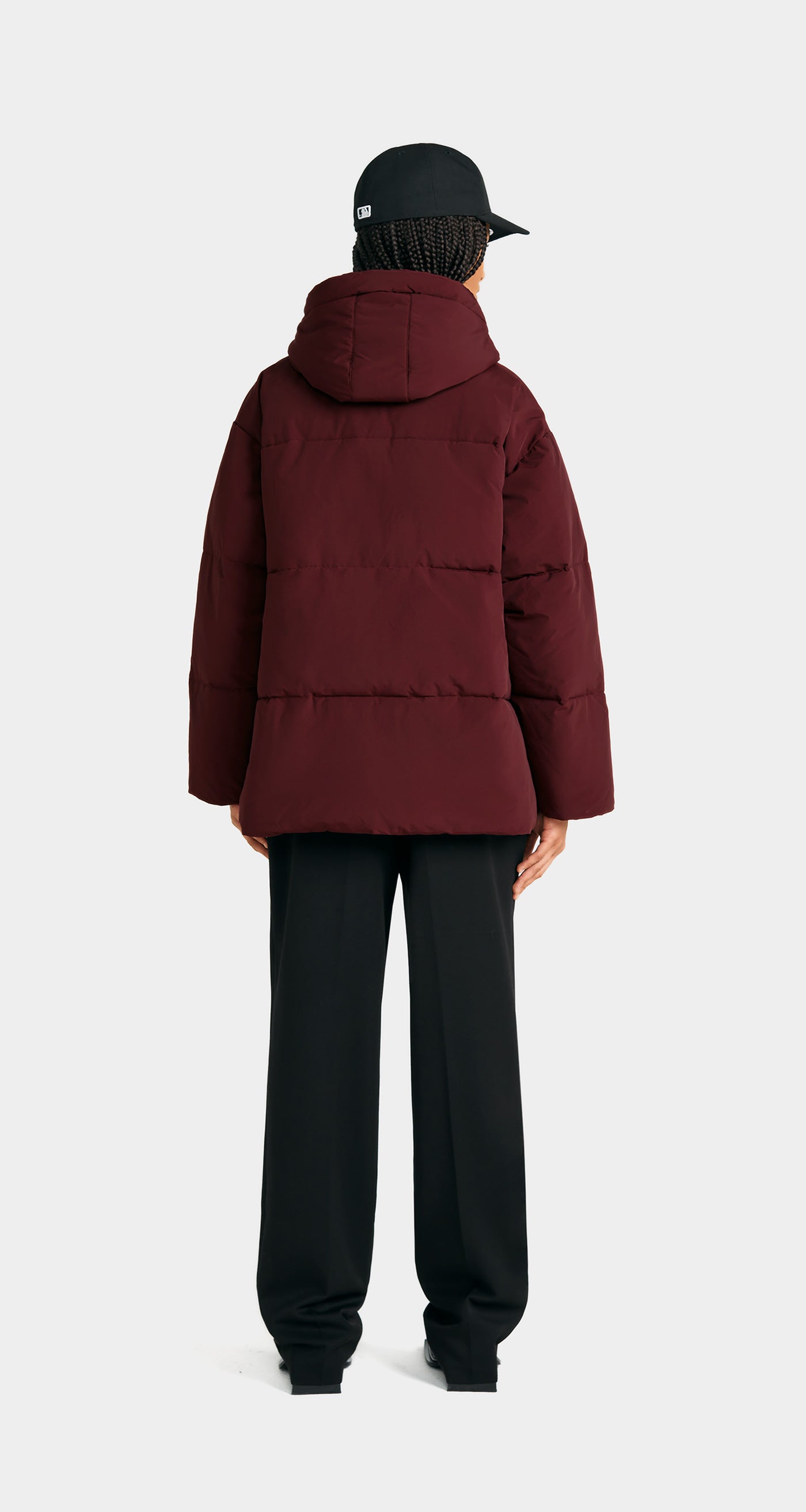 DP - Bordeaux Wine Nicole Puffer Jacket - Wmn - Rear