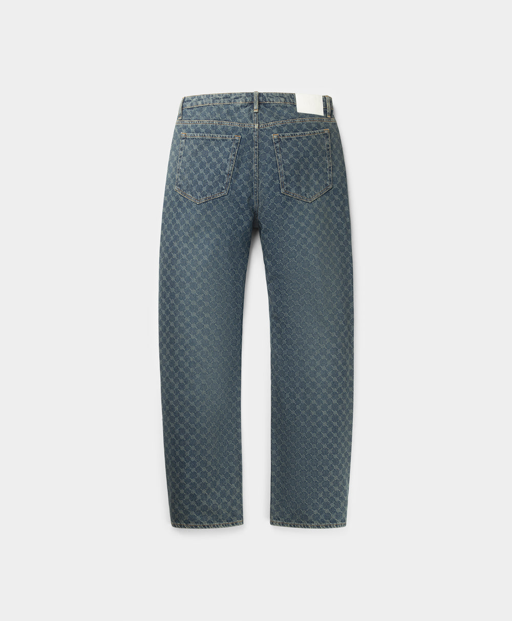 DP - Sand Blue Amba Monogram Relaxed Jeans - Packshot - Rear