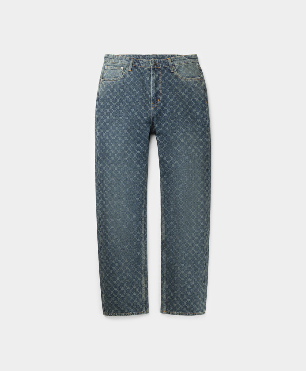 DP - Sand Blue Amba Monogram Relaxed Jeans - Packshot - Front