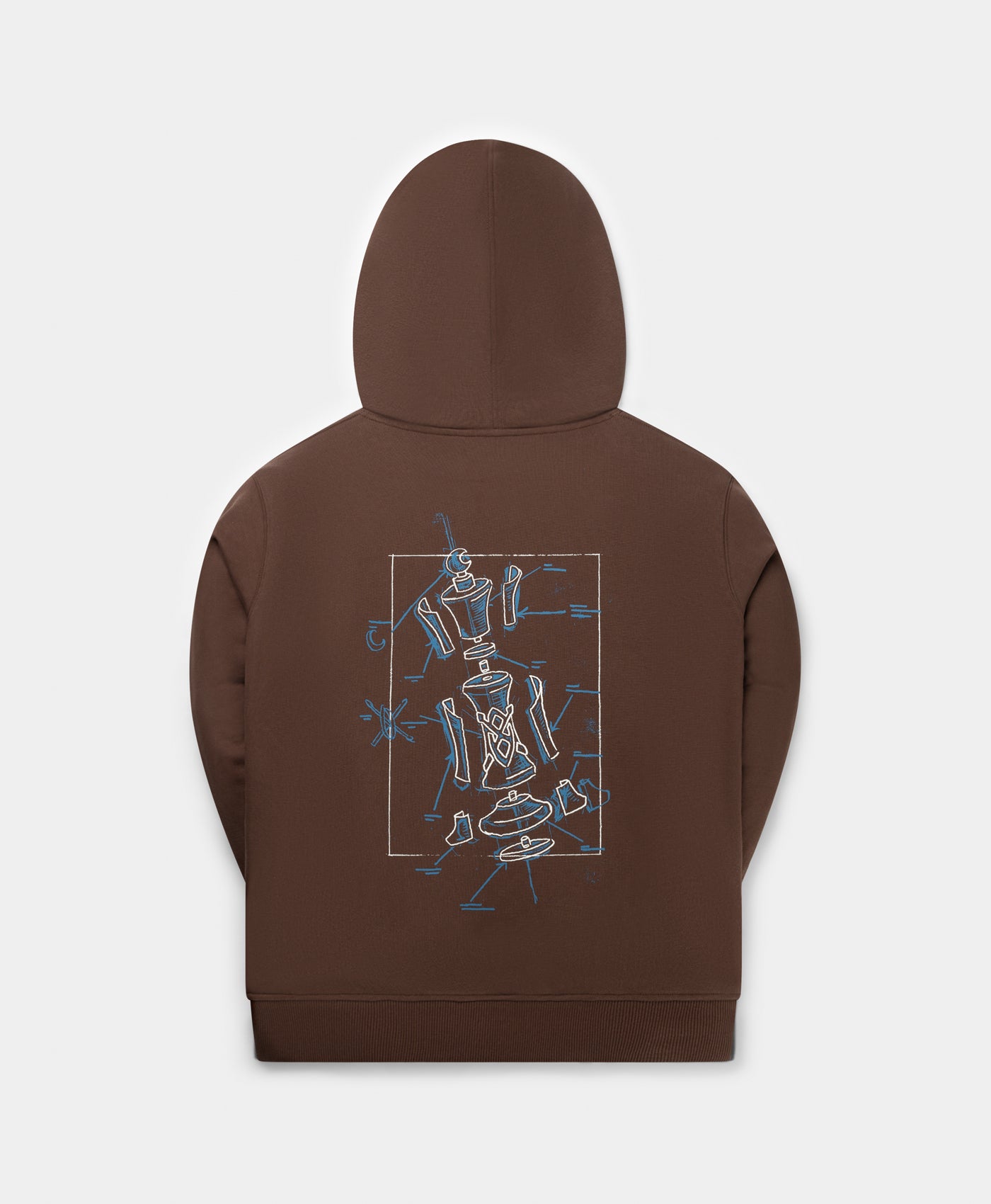 DP - Roast Brown Blueprint Hoodie - Packshot - rear