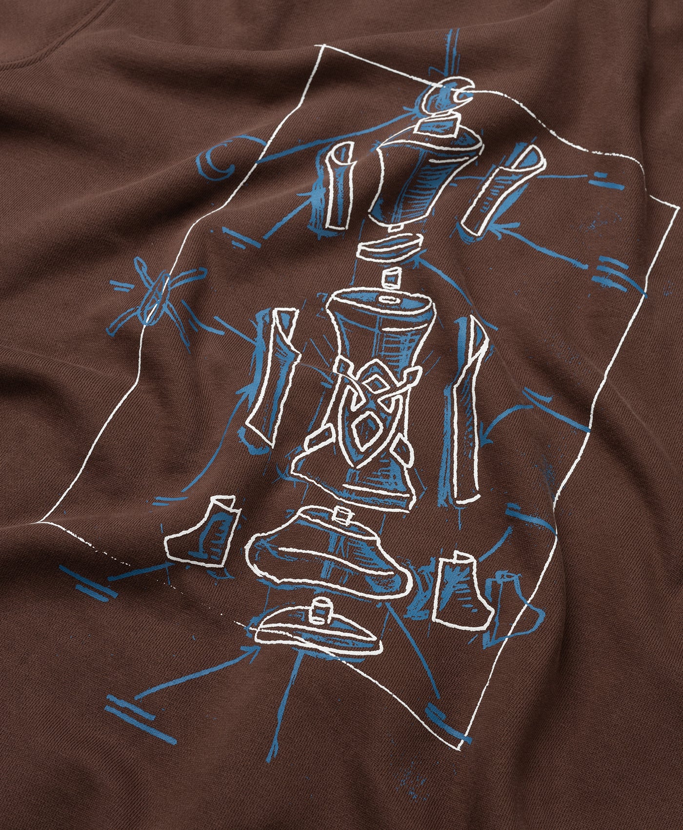 DP - Roast Brown Blueprint Hoodie - Packshot - detail