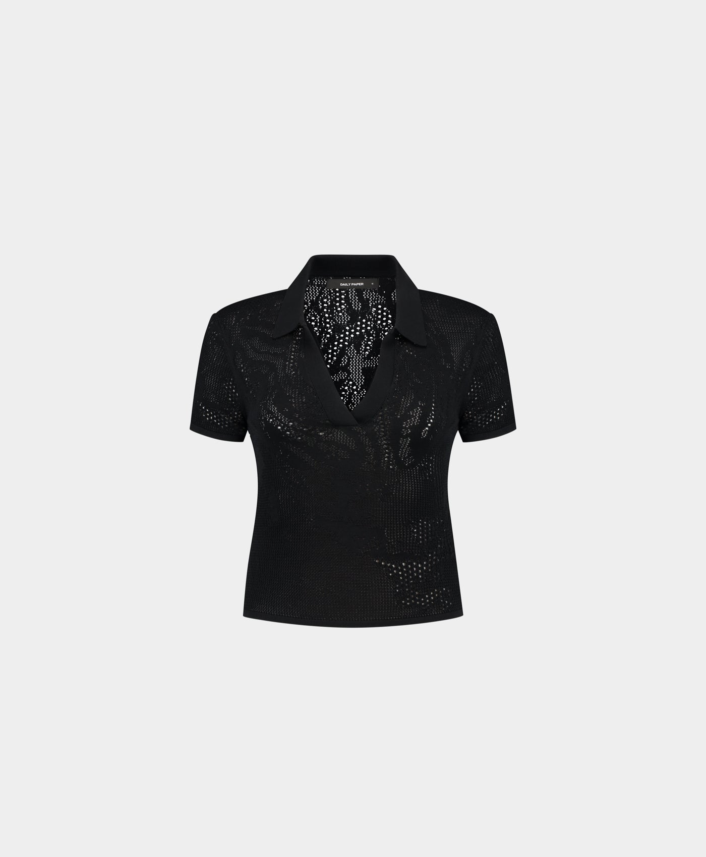 DP - Black Braided Polo - Packshot - front 