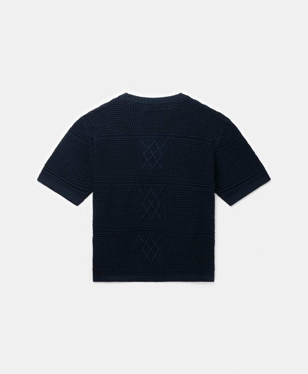 DP - Maritime Blue Crochet T-Shirt - Packshot - rear