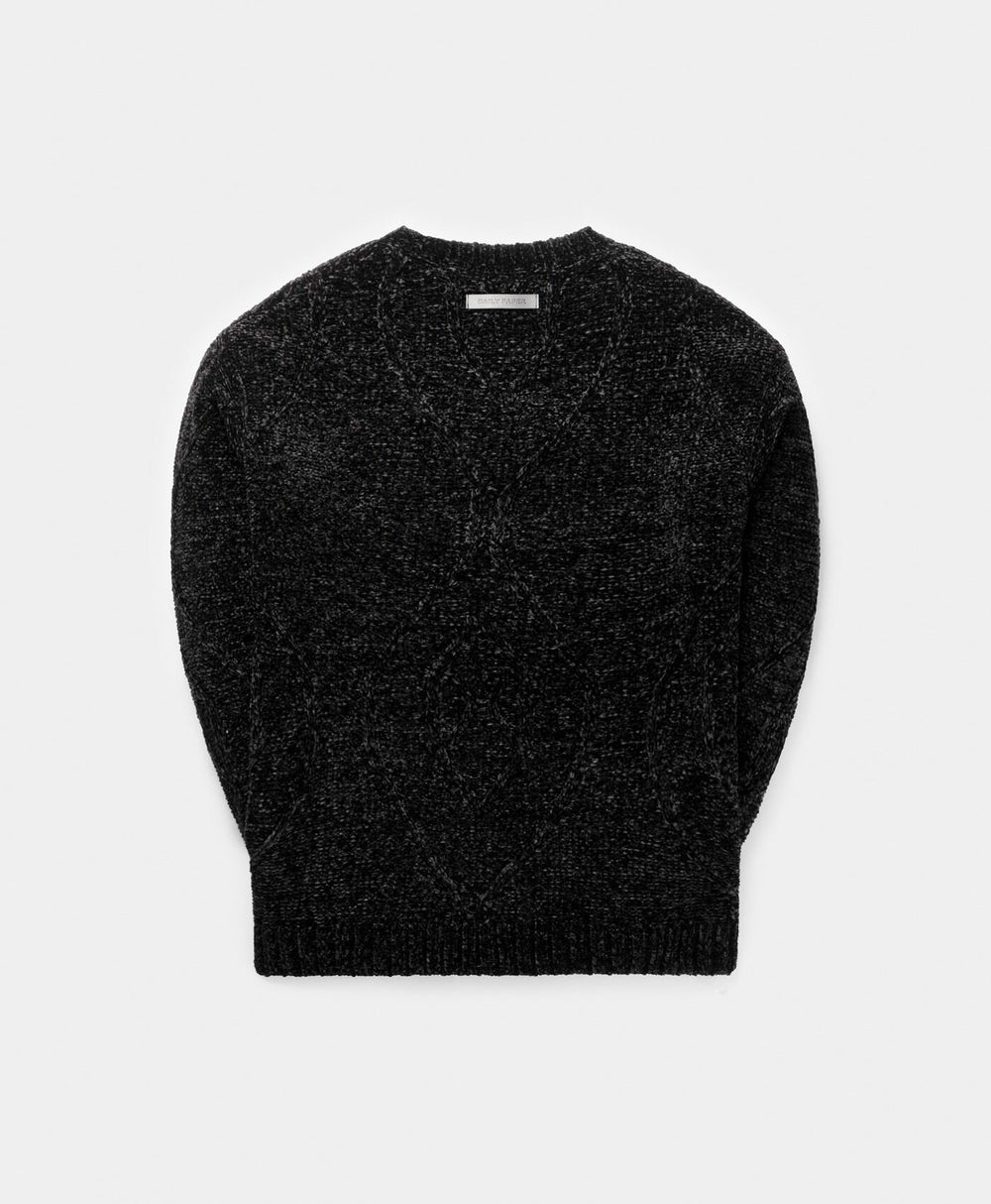 DP - Black Dayo Knit Sweater - Packshot - rear