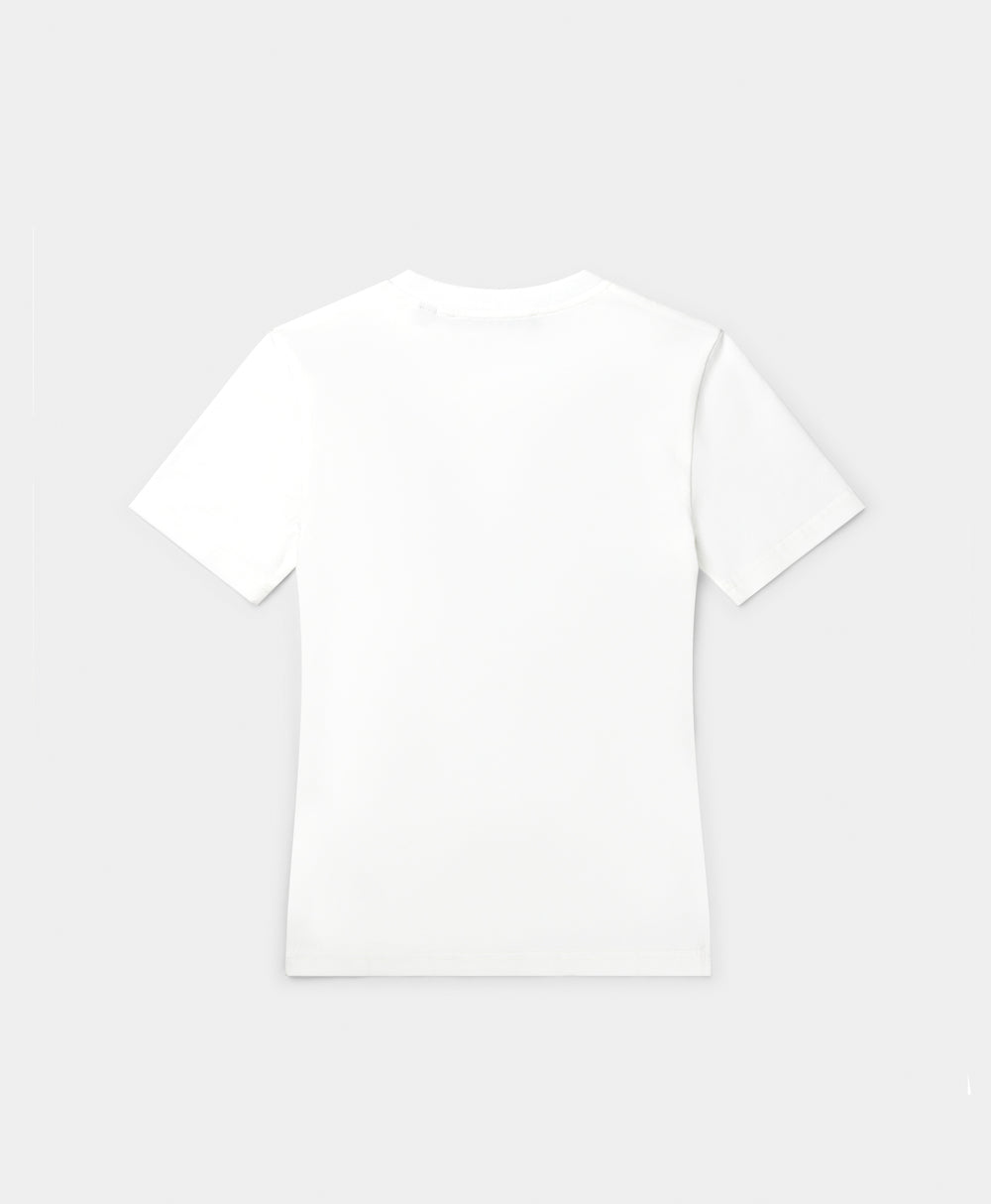 DP - White Dotted Type Fitted T-Shirt - Packshot - rear