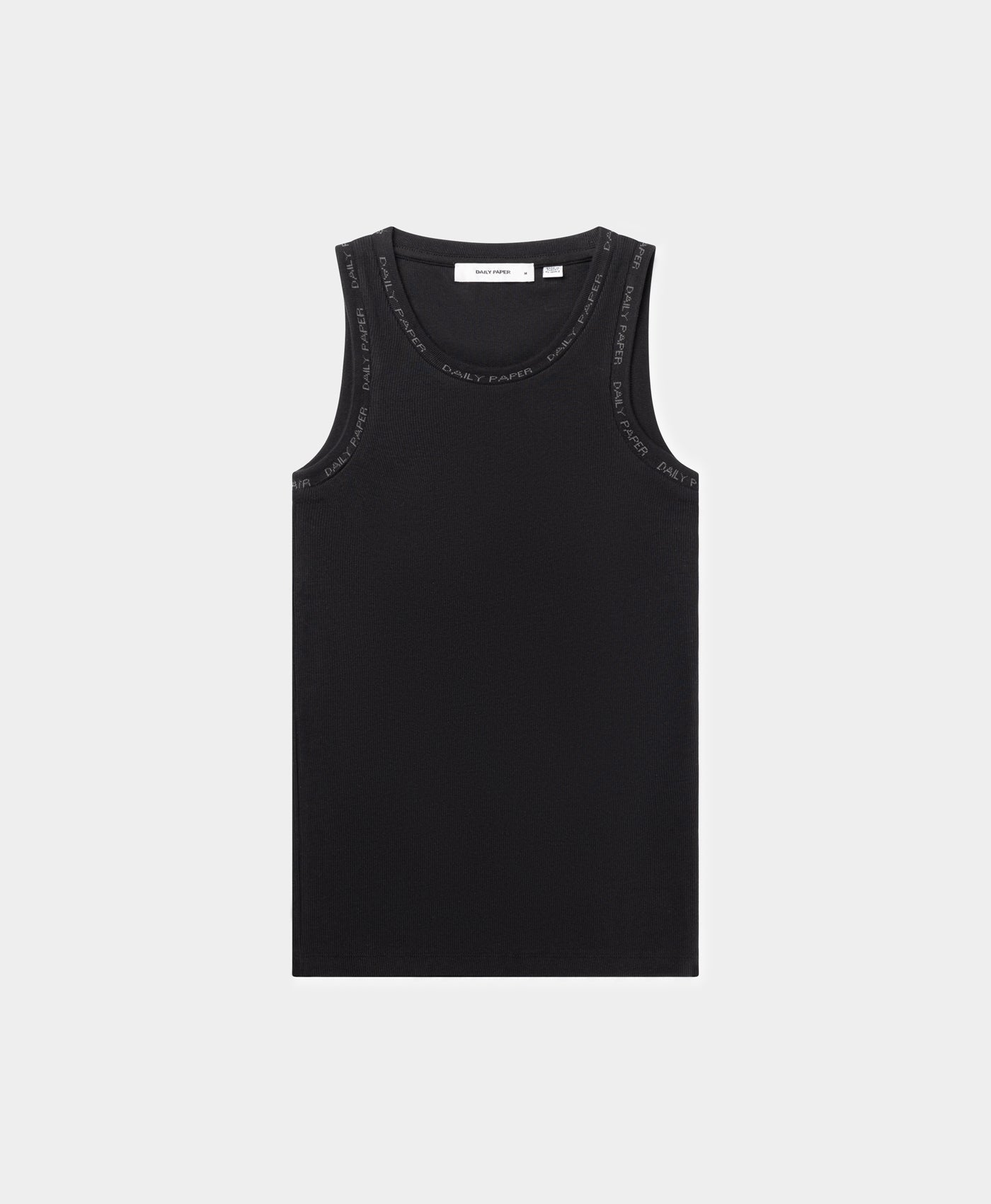 DP - Black Erib Tank Top - Packshot - Front