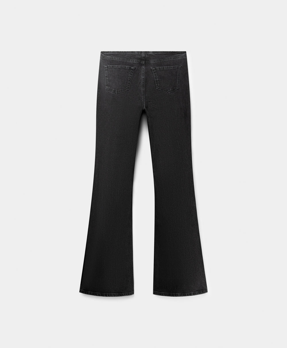 DP - Black Flared Jeans - Packshot - rear