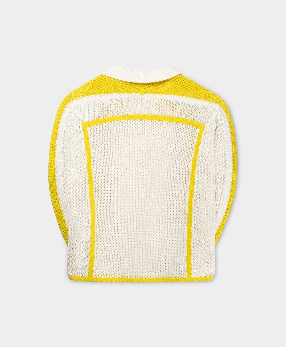 DP - White Football Knit Sweater - Packshot - rear