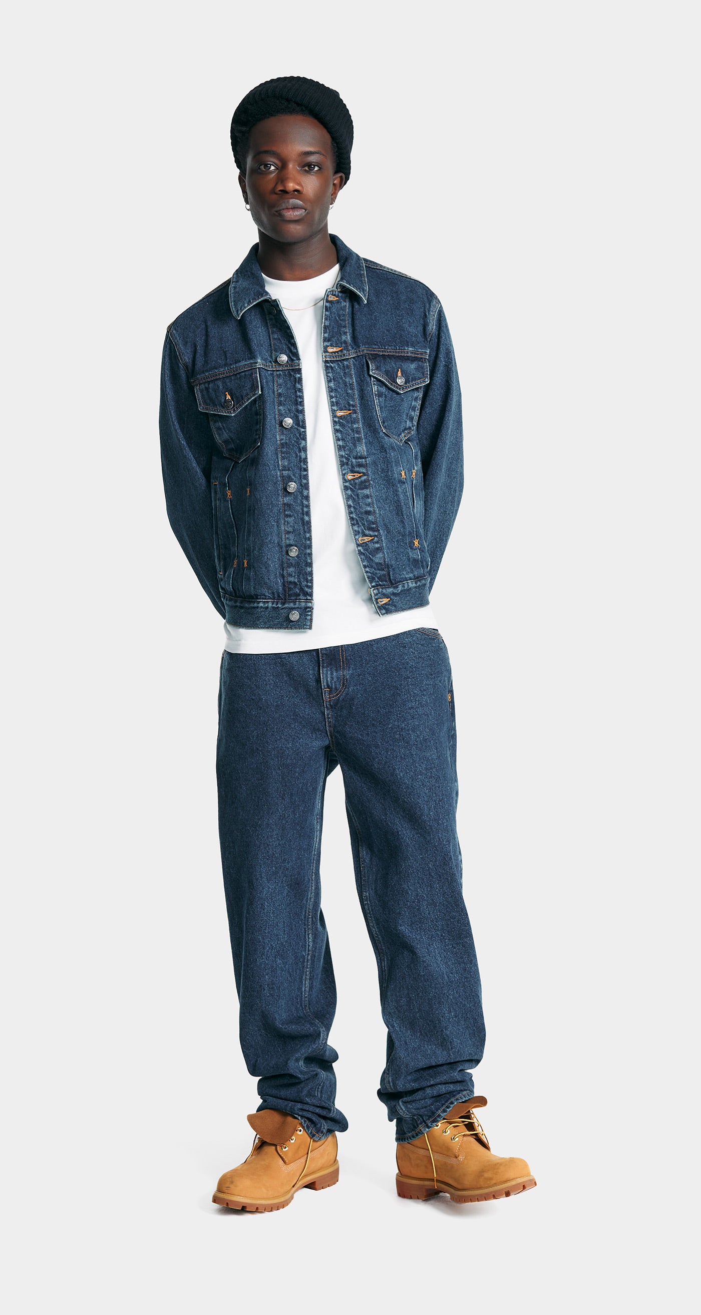 DP - Blue Bomi Denim Jacket - Modelshot - men - front