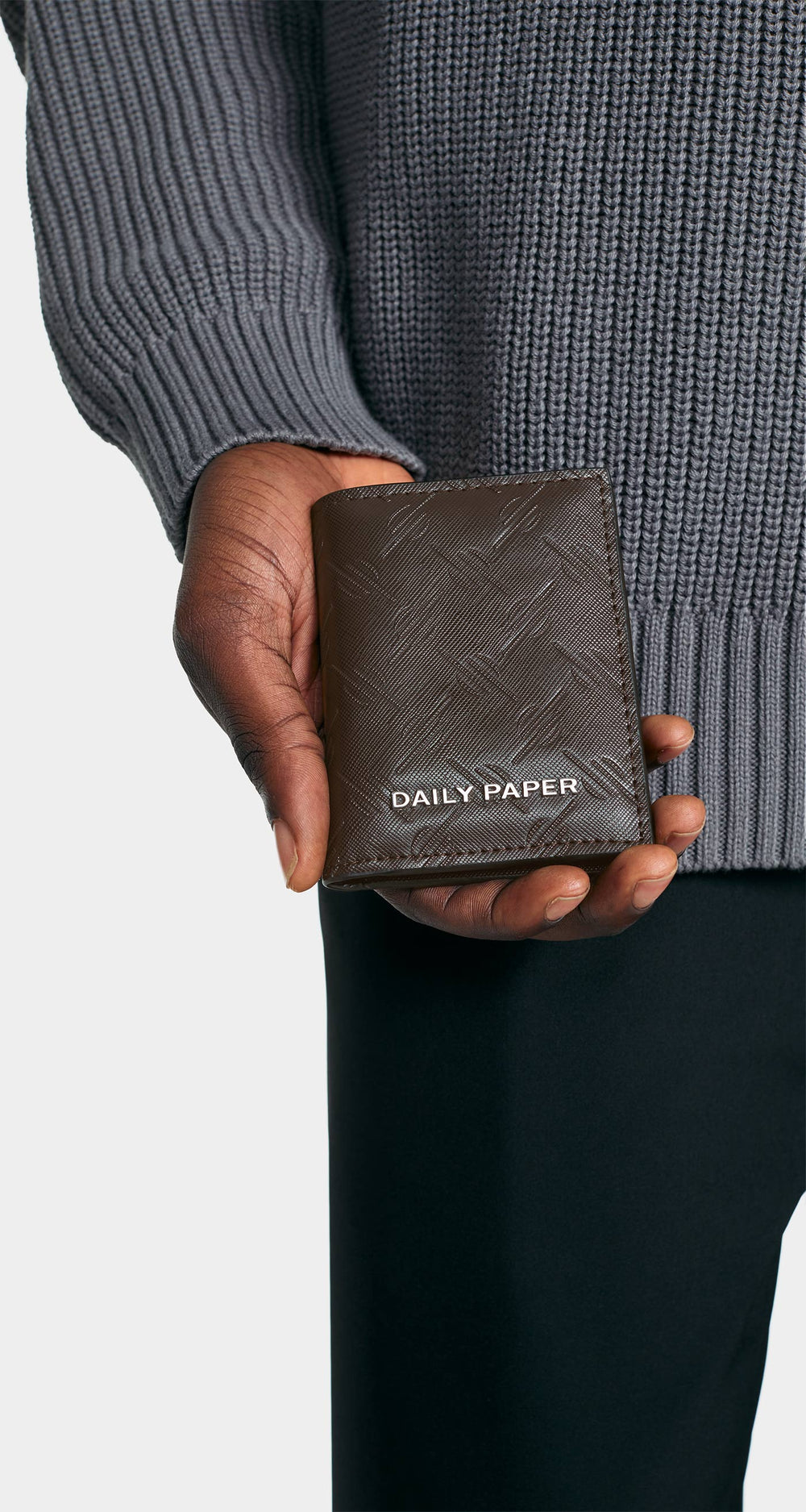 DP - Dark Brown Kidis Monogram Wallet - Modelshot - men - front