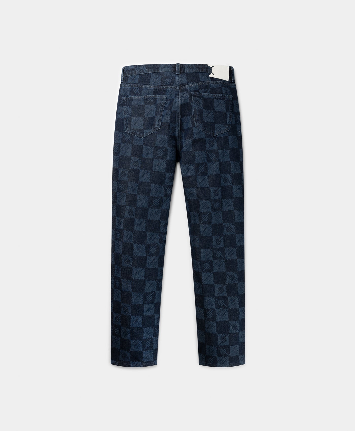 DP - Blue Kibo Check Jacquard Jeans - Packshot - rear