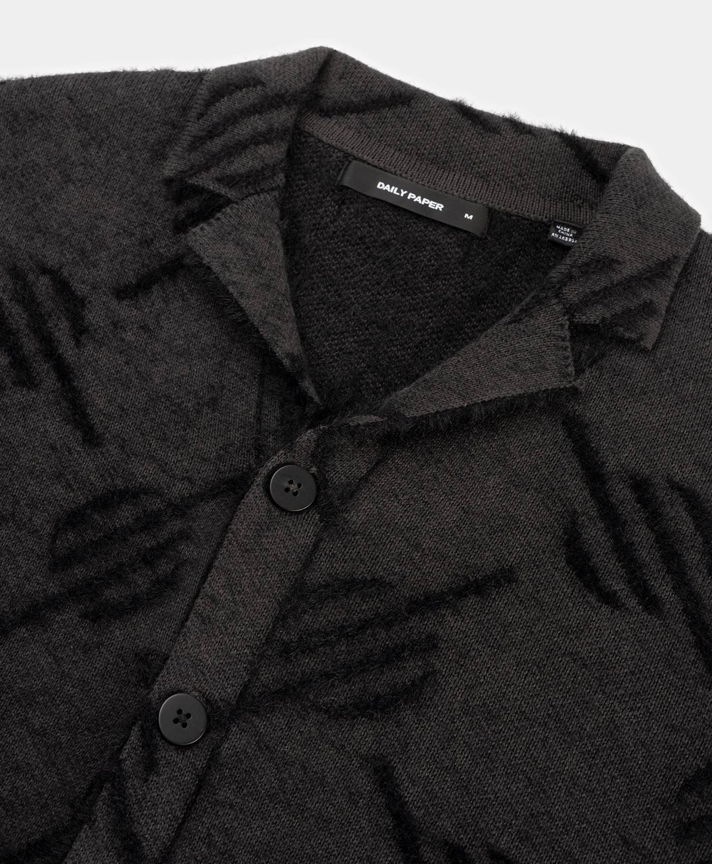 DP - Black Kirabo Monogram Knit Cardigan - Packshot - detail