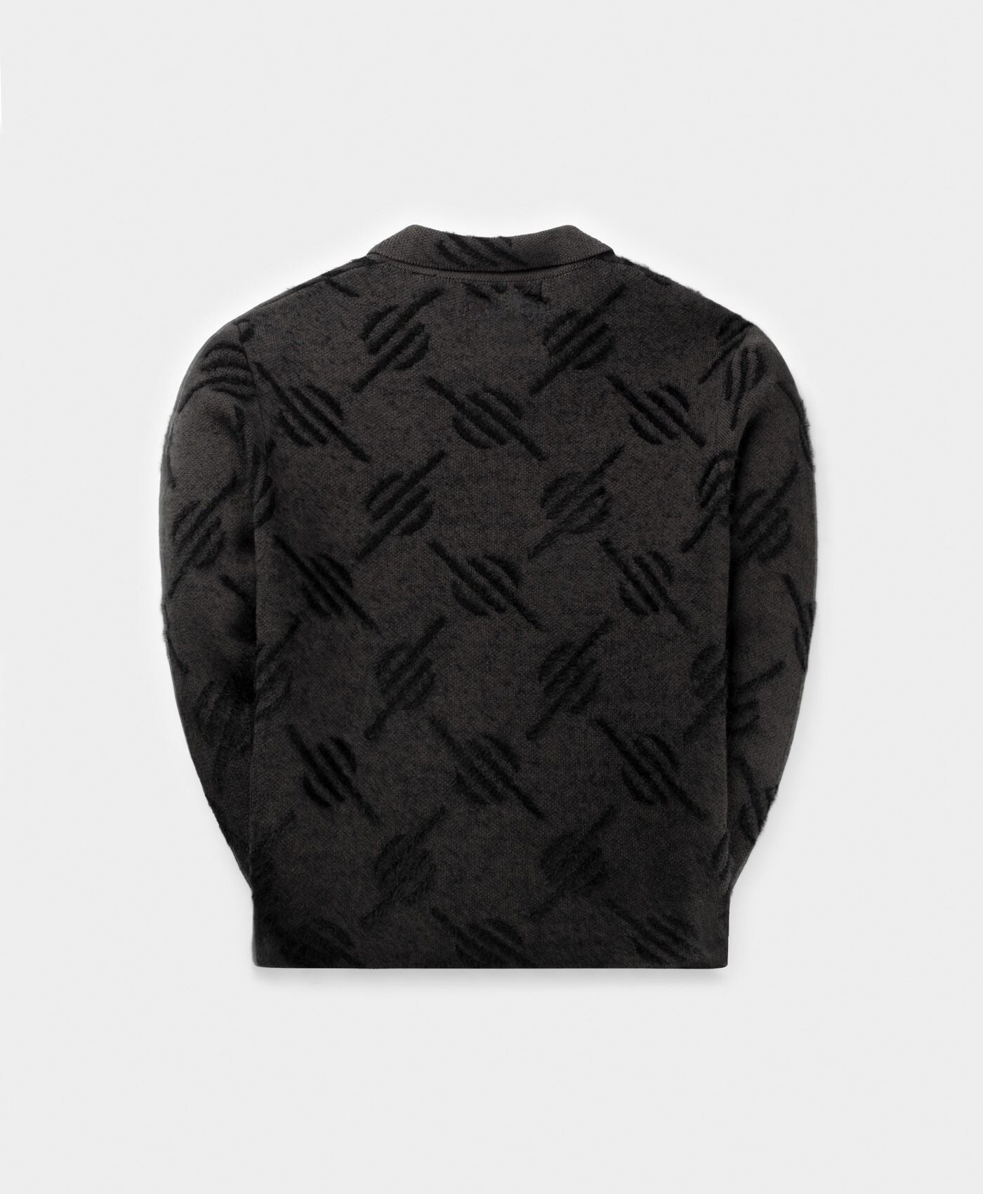 DP - Black Kirabo Monogram Knit Cardigan  - Packshot - rear