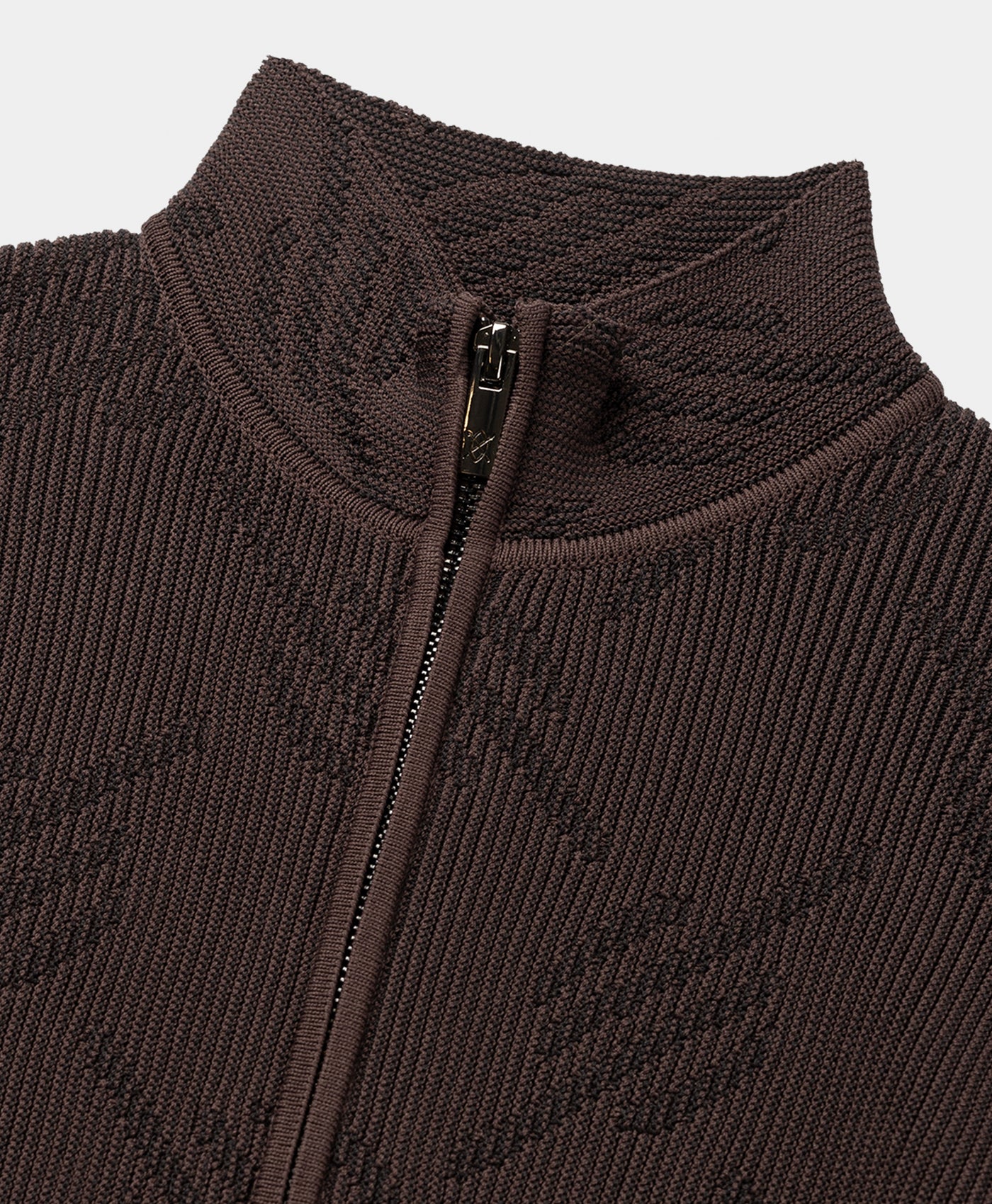 DP - Roast Brown Knitted Monogram Cardigan - Packshot - detail