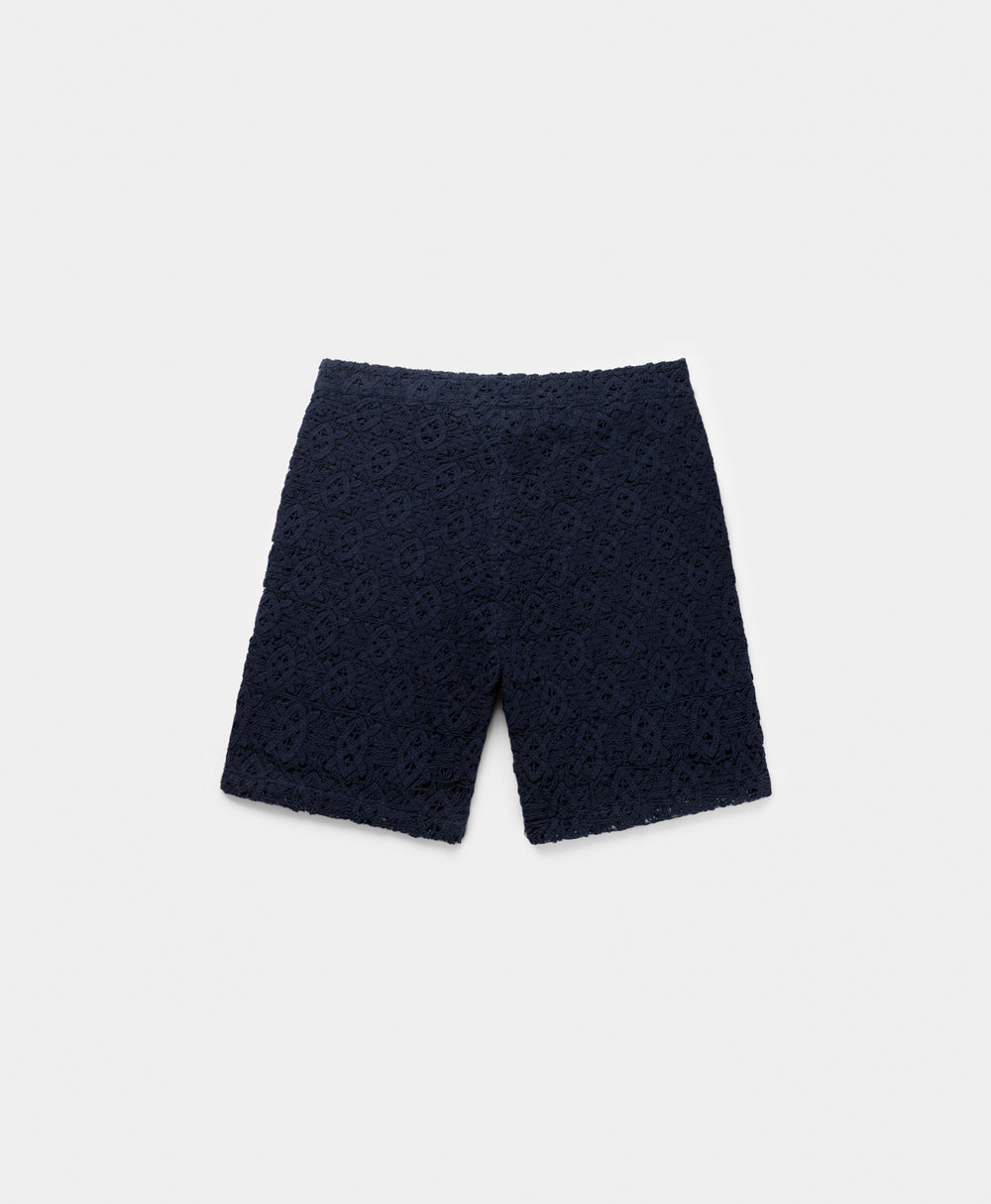 DP - Maritime Blue Lace Shield Short - Packshot - rear