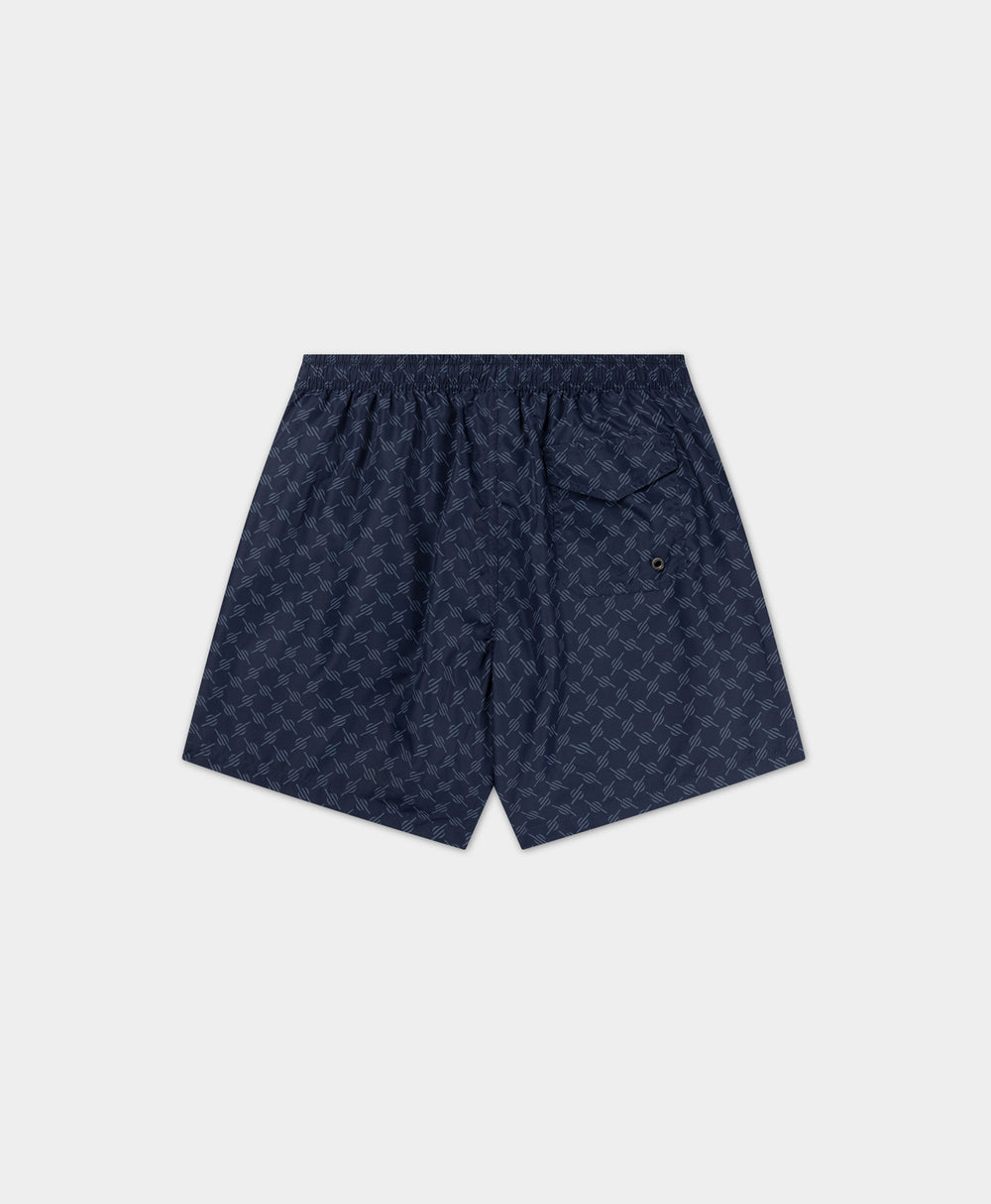 DP - Maritime Blue Logo Swim shorts - Packshot - rear