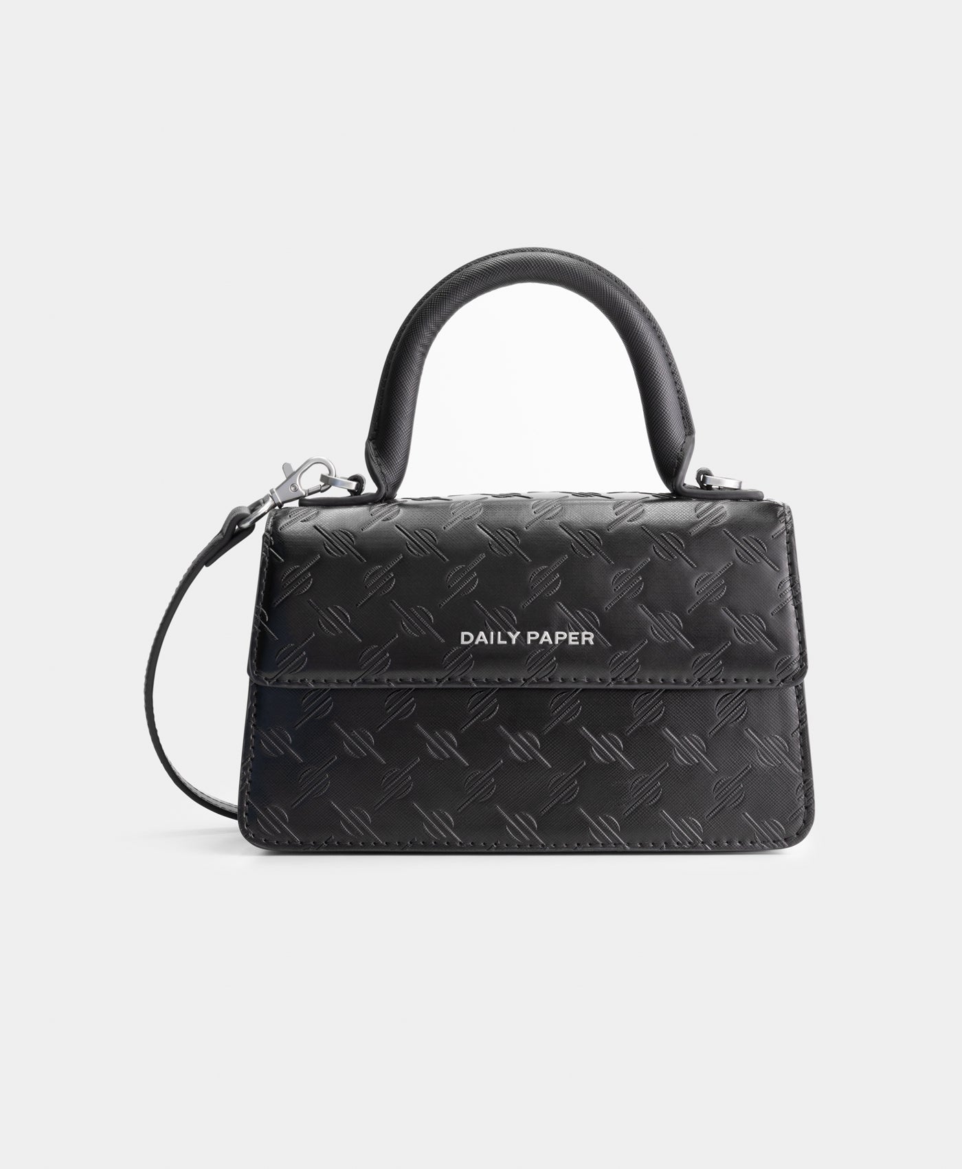 DP - Black Meru Mini EMB Monogram Bag - Packshot - front 