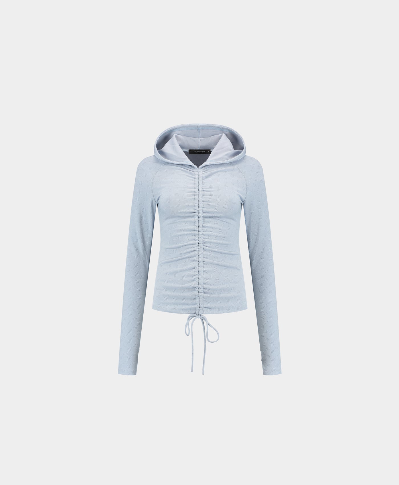 DP - Subdued Blue Monogram Fitted Hoodie - Packshot - front 