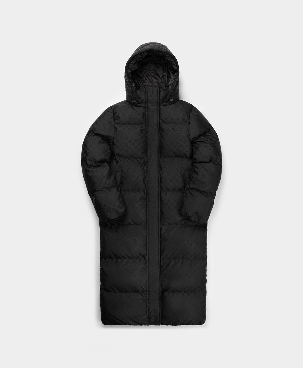 DP - Black Monogram Puffer Coat - Packshot - Front