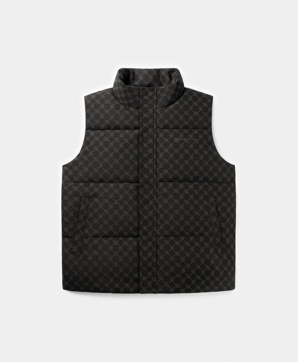 DP - Black Pondo Cotton Monogram Bodywarmer - Packshot - front 