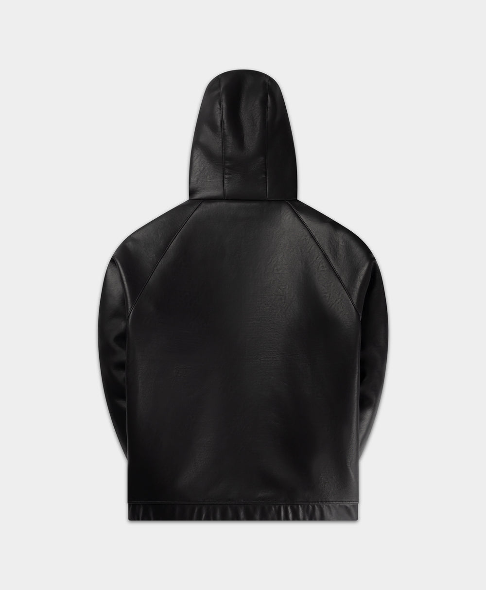 DP - Black Pu Scuba Jacket - Packshot  - rear