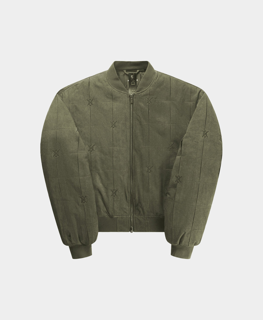 DP - Army Green Rasal Bomber Jacket - Packshot - Front