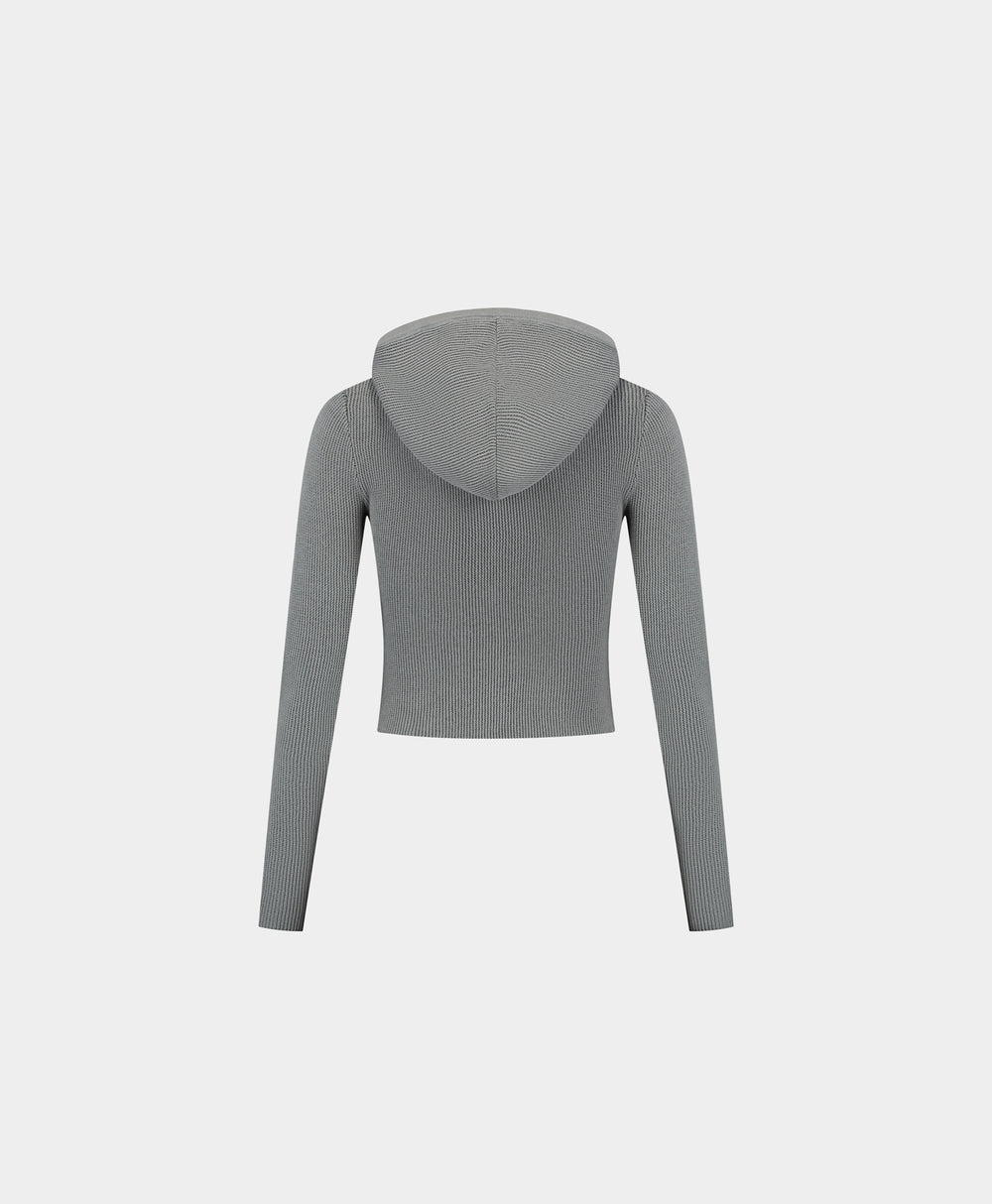 DP - Wet Weather Rib Knit Sweater Hoodie - Packshot - rear