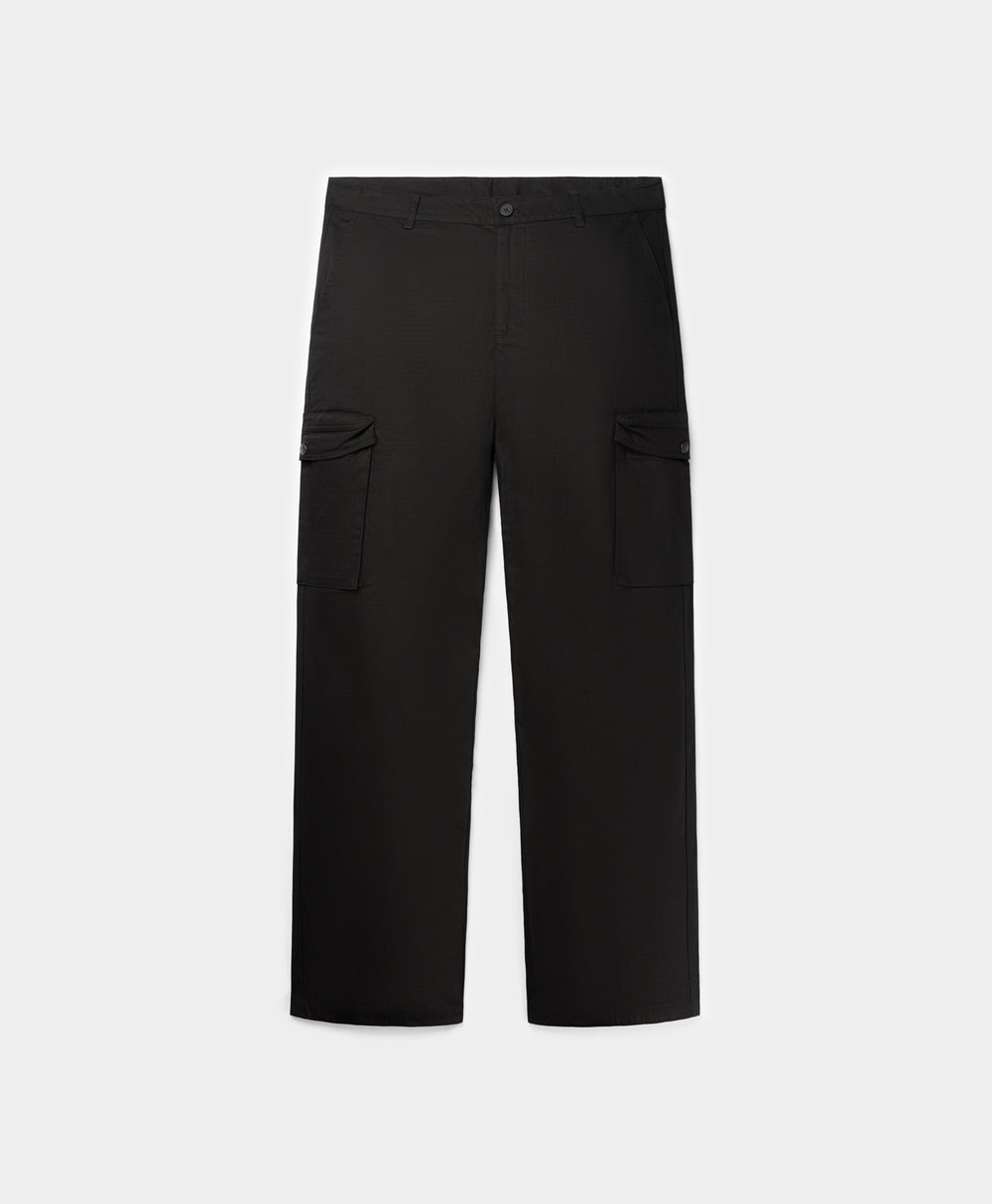 DP - Black Oyster Ripstop Cargo Pants - Packshot - front 