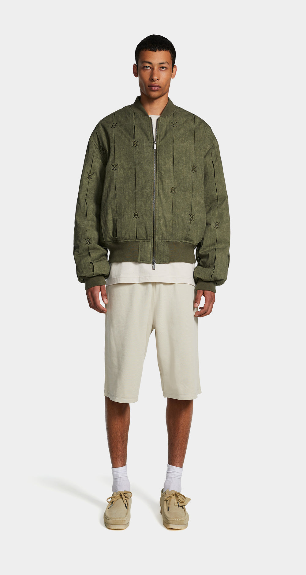 DP - Army Green Rasal Bomber Jacket - Men - Front