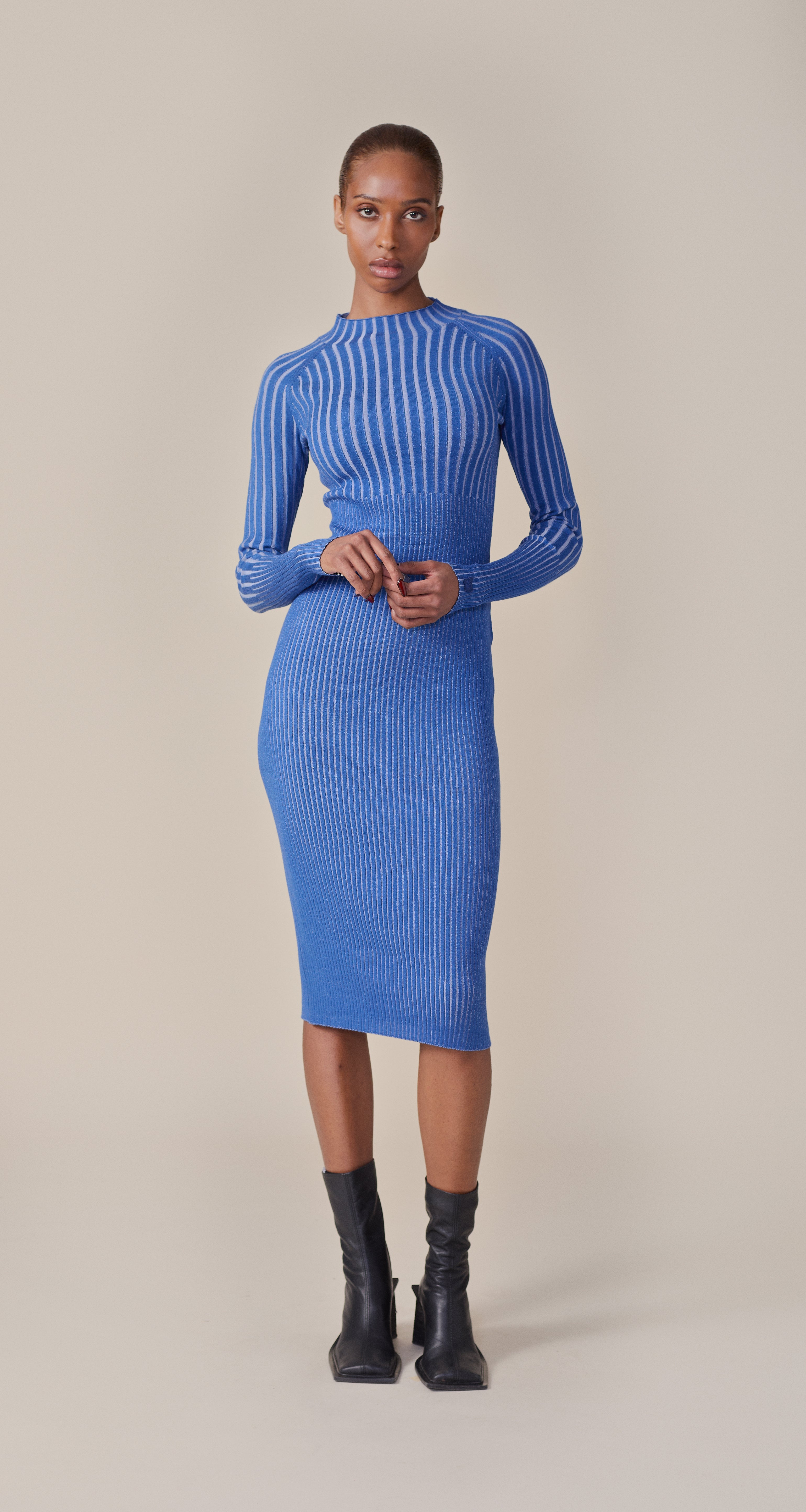 DP - True Blue Dias Knit Sweater Dress - Modelshot - wmn