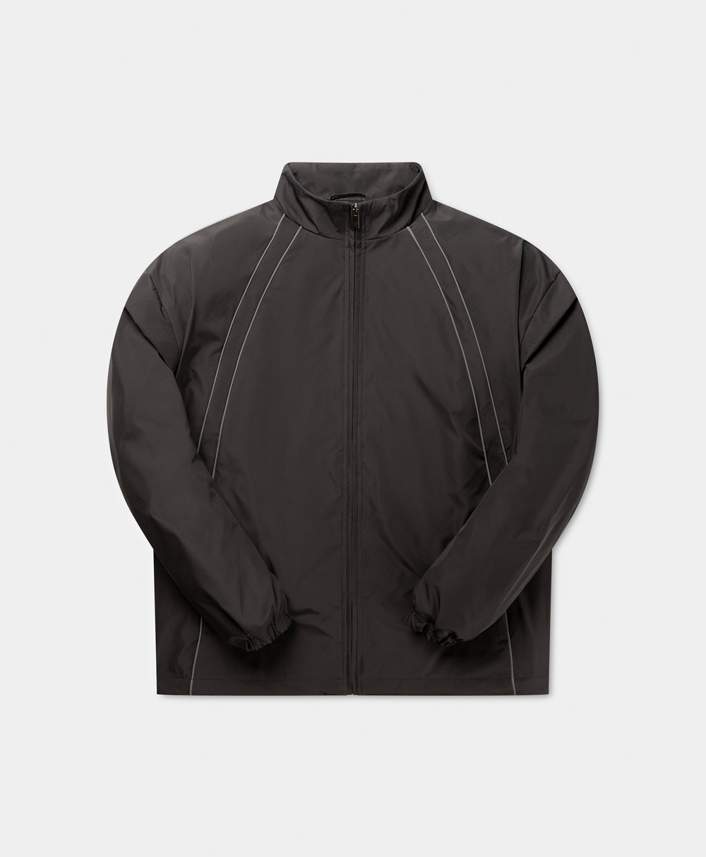 DP - Obsidian Black Taye Logo Relaxed Track Jacket - Packshot - front 