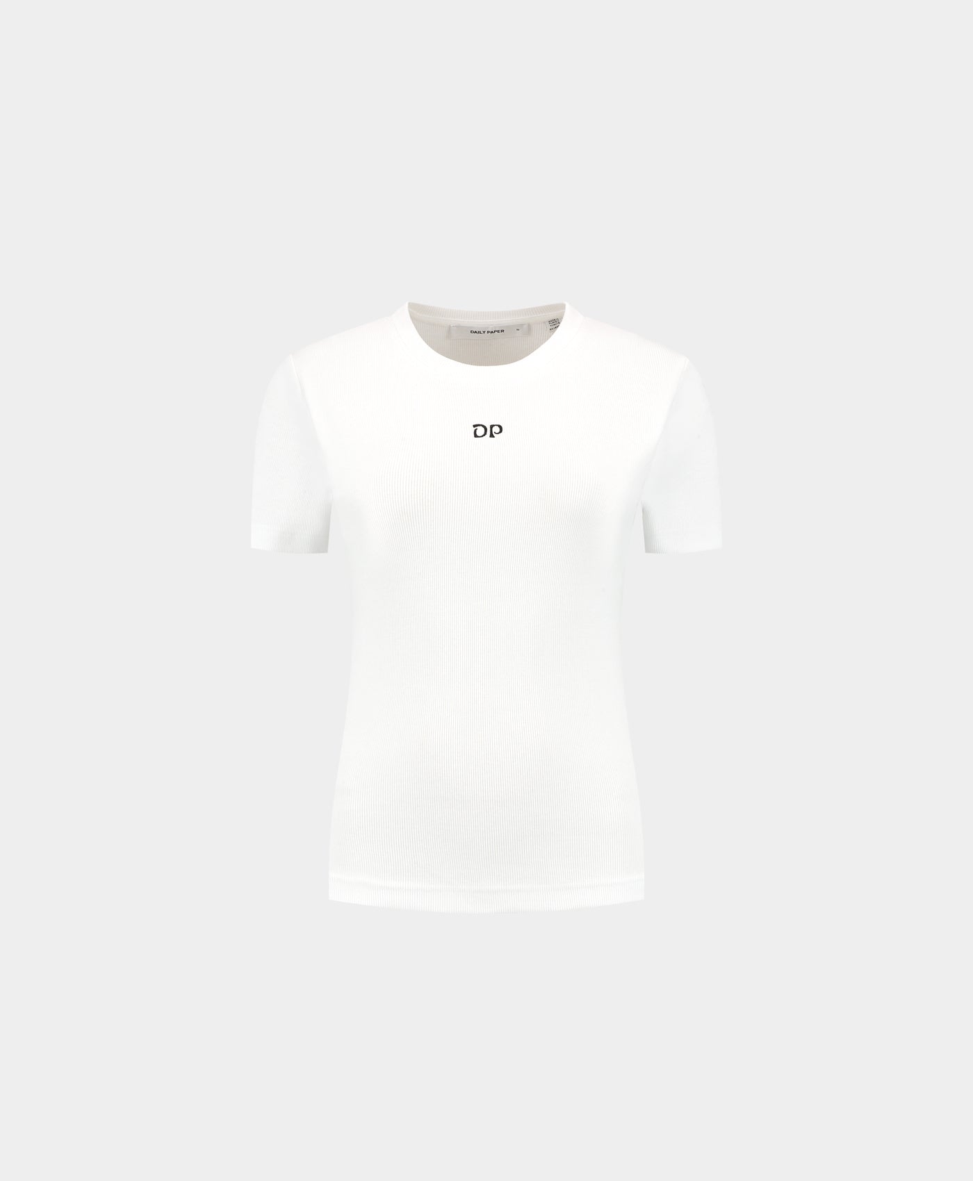 DP - White Unit Rib Fitted T-Shirt - Packshot - front 