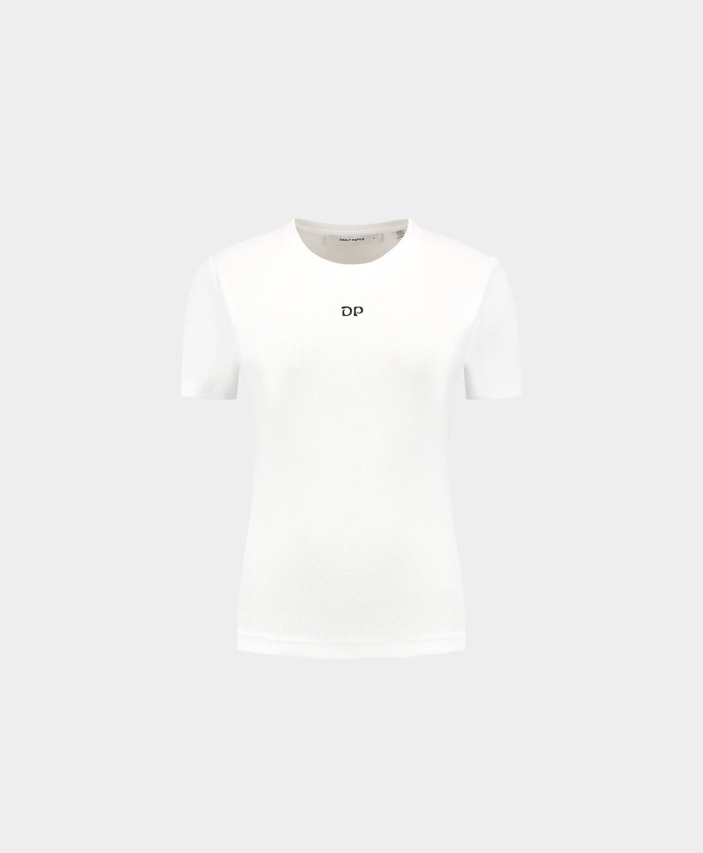 DP - White Unit Rib Fitted T-Shirt - Packshot - front 