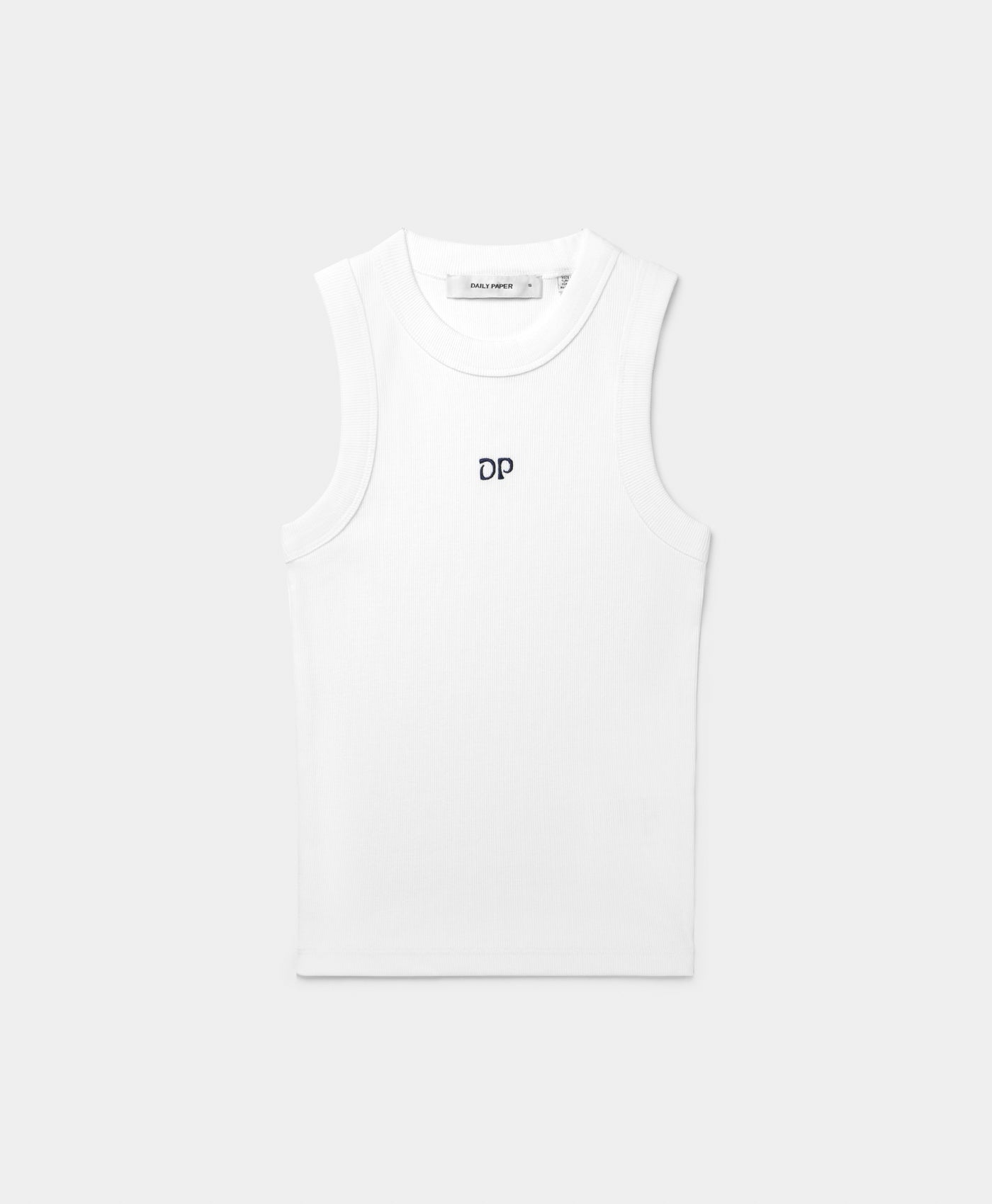 DP - White Unit Rib Tank Top - Packshot - Front