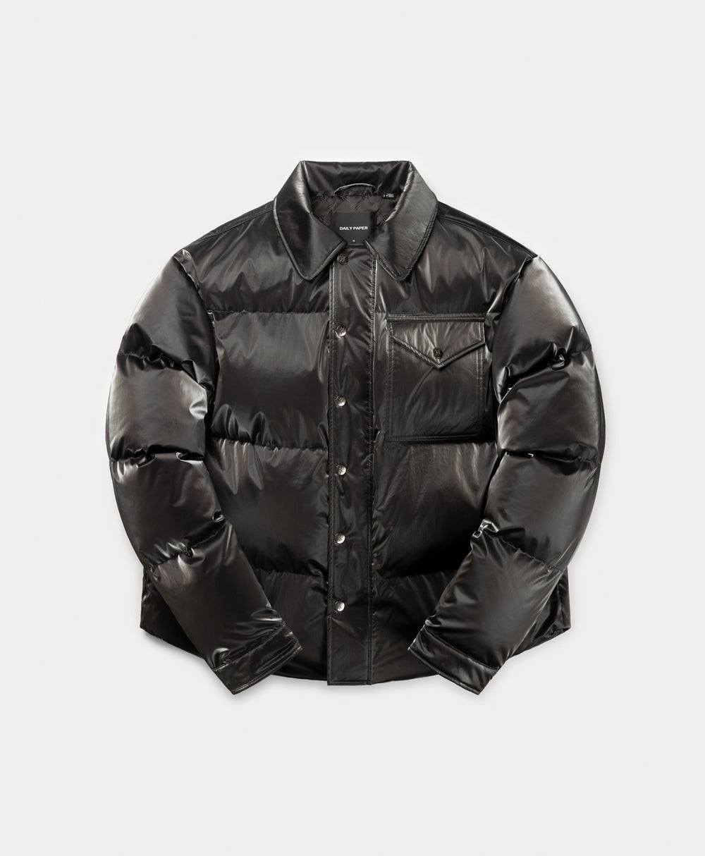 DP - Obsidian Black Wole Shirt Puffer Jacket - Packshot - front 