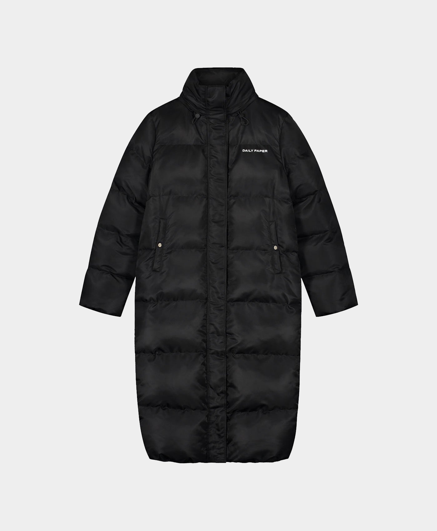 DP - Black Epuff Lng Jacket - Packshot - Front