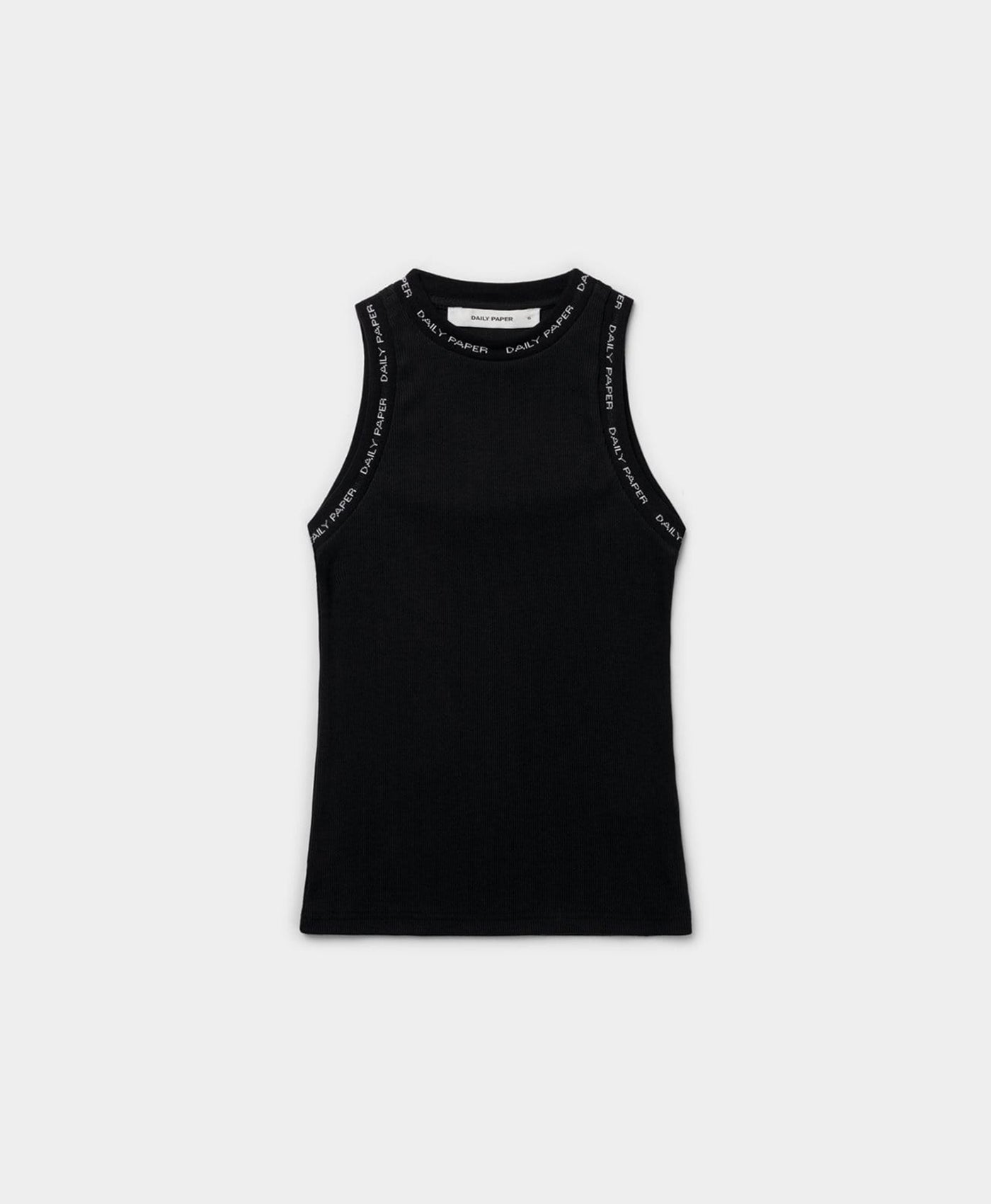 DP - Black Erib Tank Top - Packshot - Front