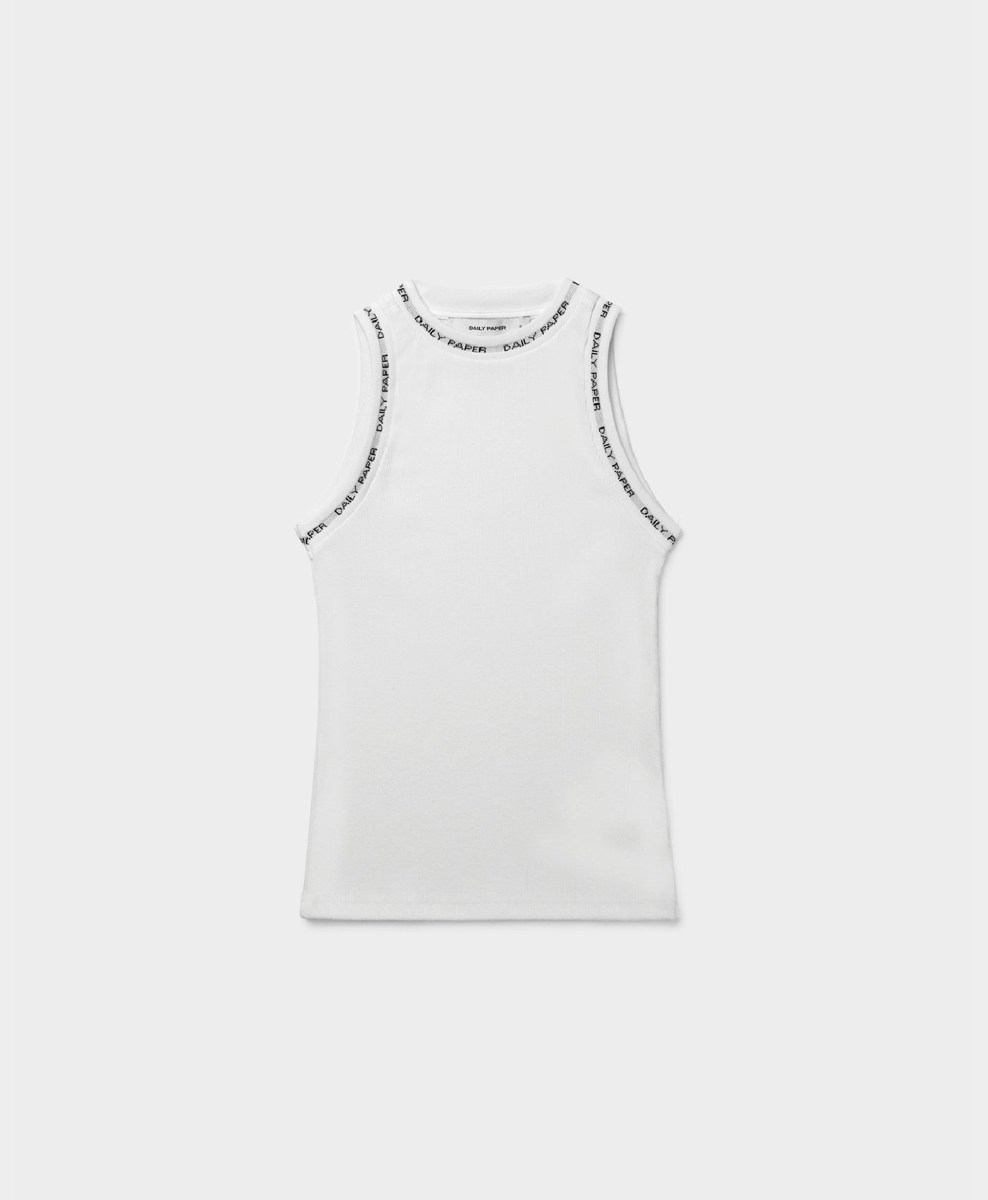 DP - White Erib Tank Top - Packshot - Front